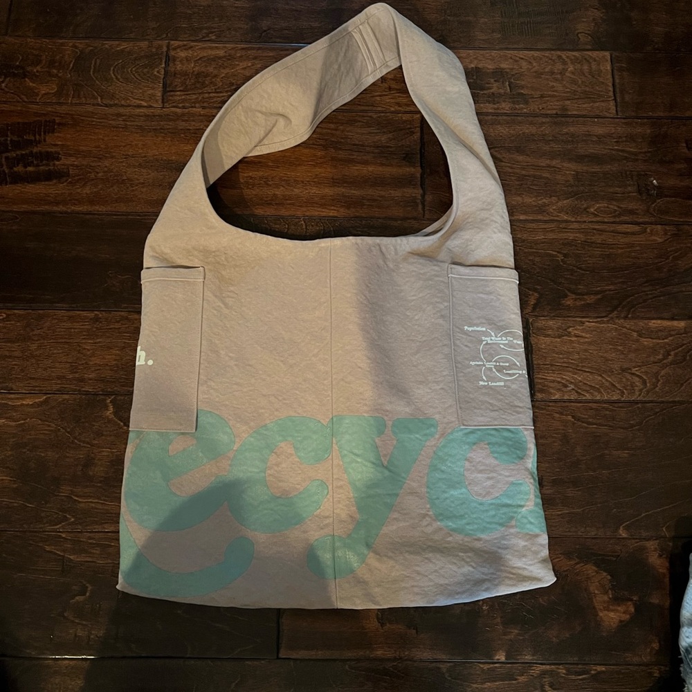 mad happy recycle tote bag